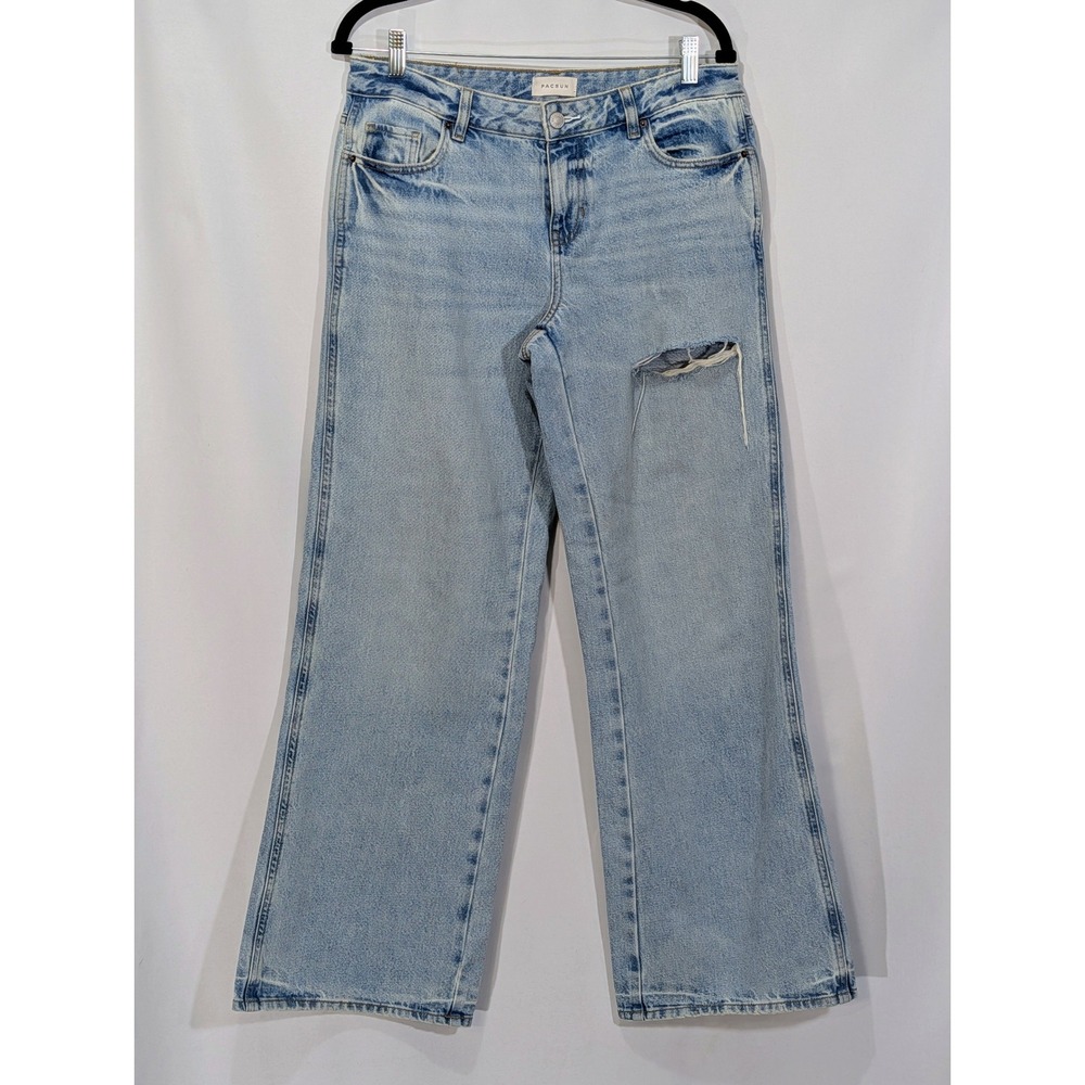 PacSun Casey Low Rise Baggy Jeans 28 Light Wash Wide Leg Y2K